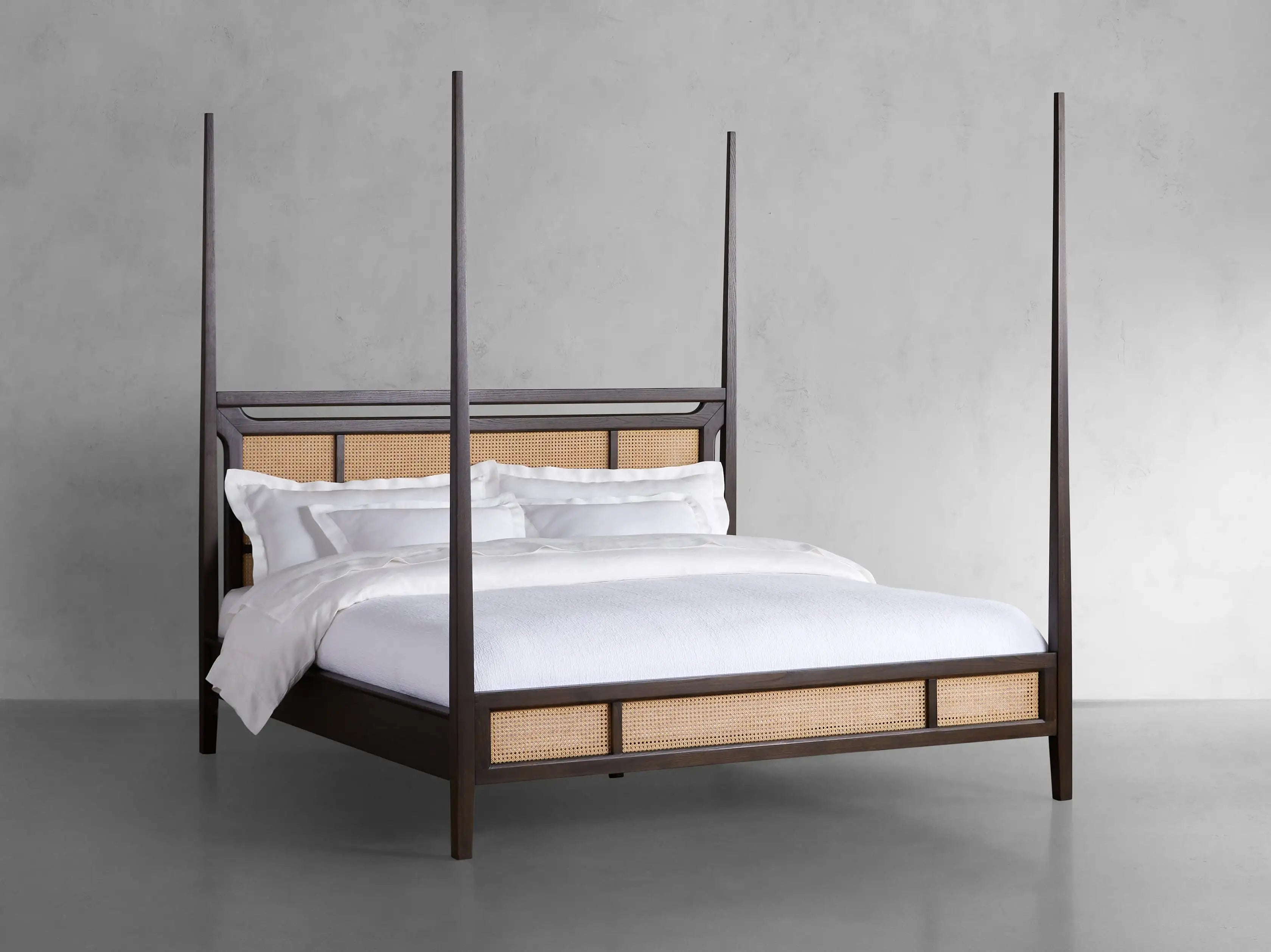 Brock Cane Poster Bed in Bahasa Brown