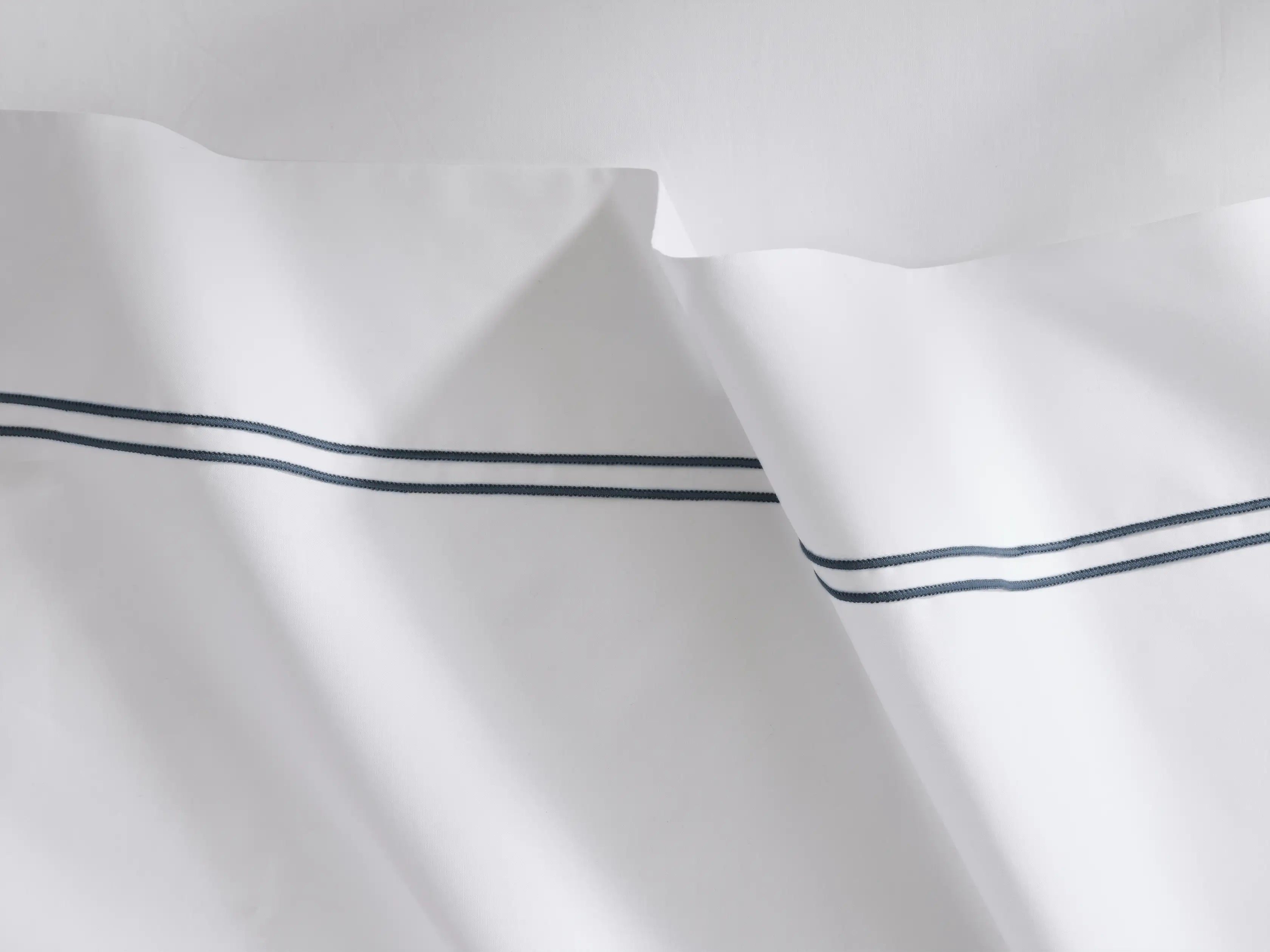 Italian Embroidered Percale Flat Sheet