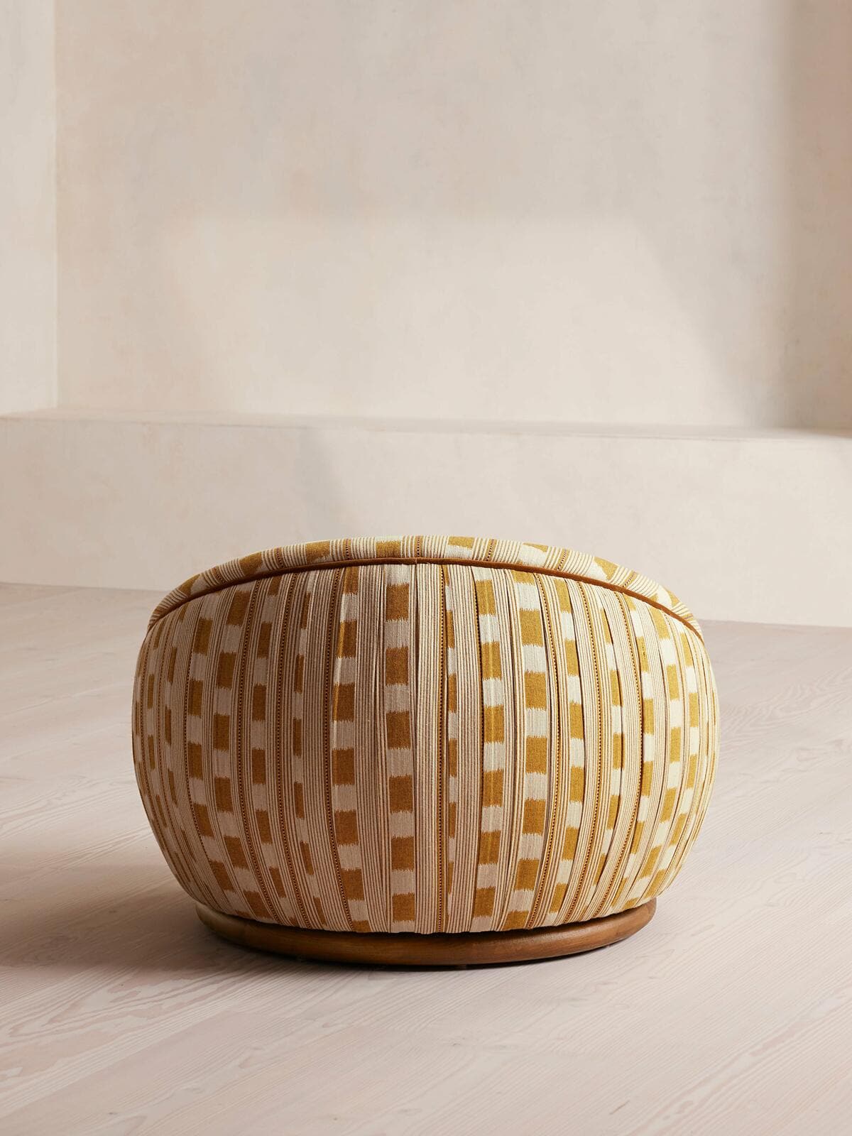 Abel Armchair, Dotted Stripe Weave, Ochre