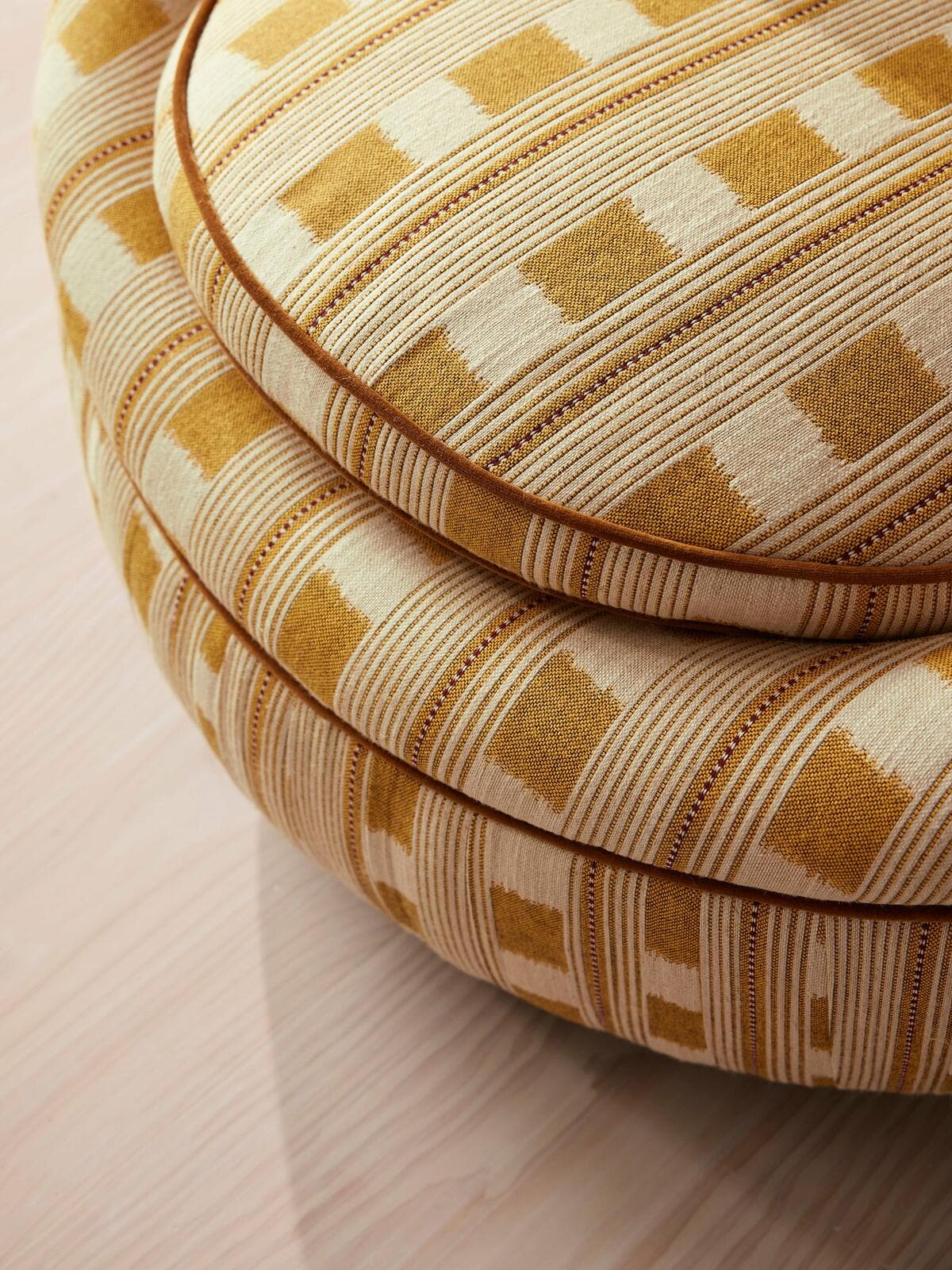 Abel Armchair, Dotted Stripe Weave, Ochre