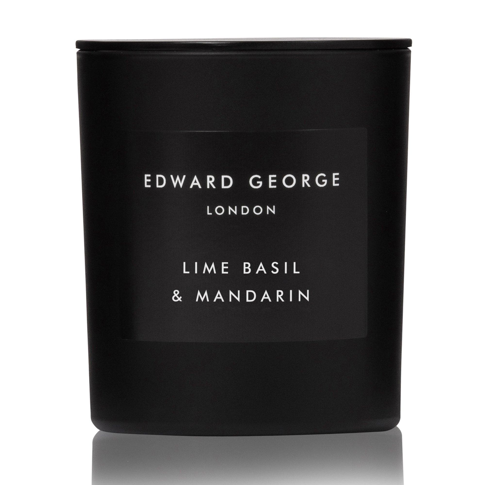 lime basil mandarin candles home fragrance decor room living room edward george london luxury gift ritual scent set lid zinc alloy black wax best black scented candle women men small