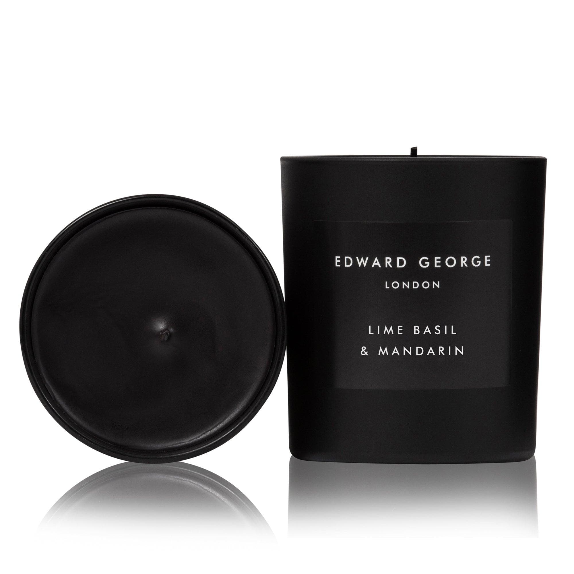 lime basil mandarin candles home fragrance decor room living room edward george london luxury gift ritual scent set lid zinc alloy black wax best black scented candle women men small