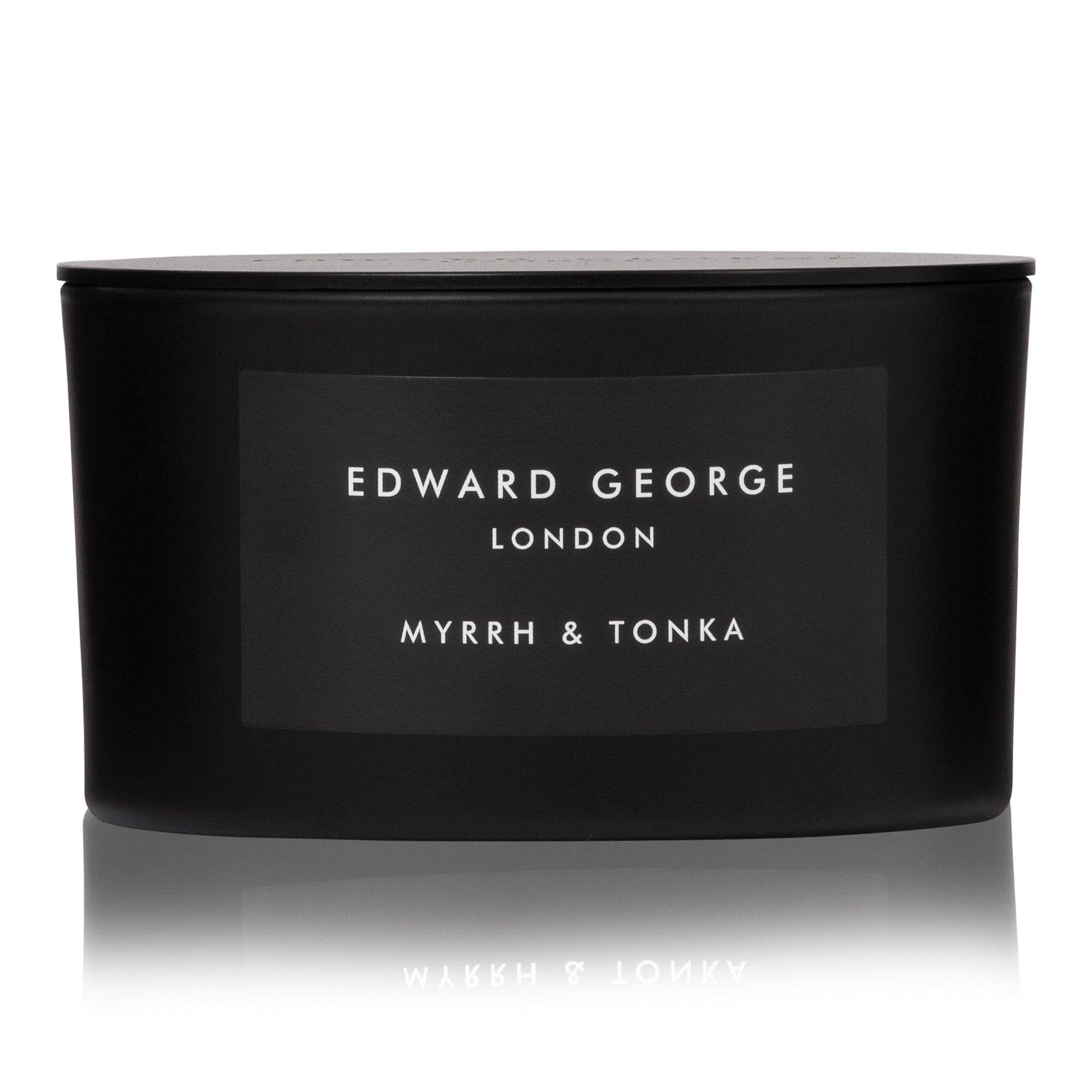 myrrh tonka candles home fragrance decor room edward george london luxury gift ritual scent set lid black wax best scented candle women men large