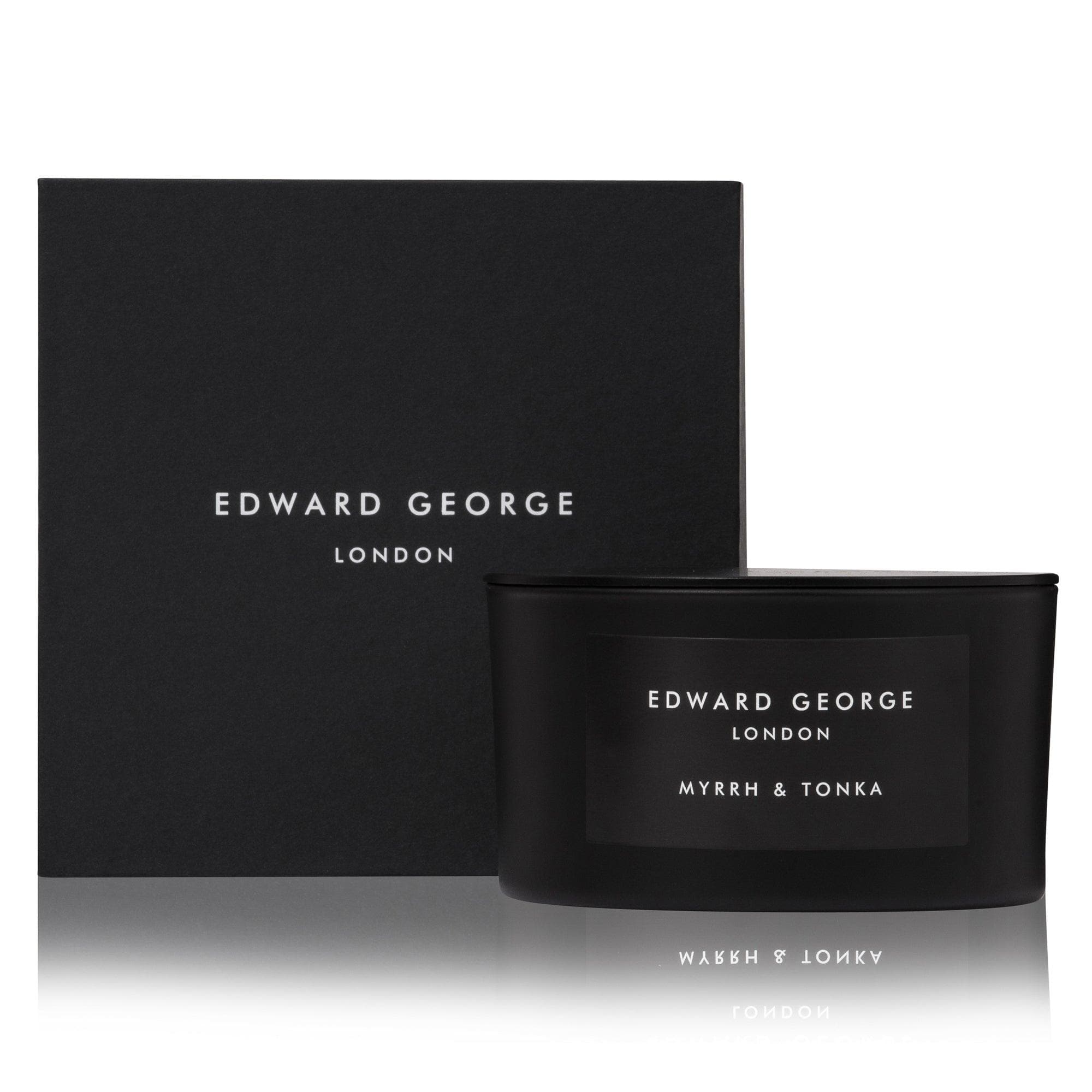 myrrh tonka candles home fragrance decor room edward george london luxury gift ritual scent set lid black wax best scented candle women men large