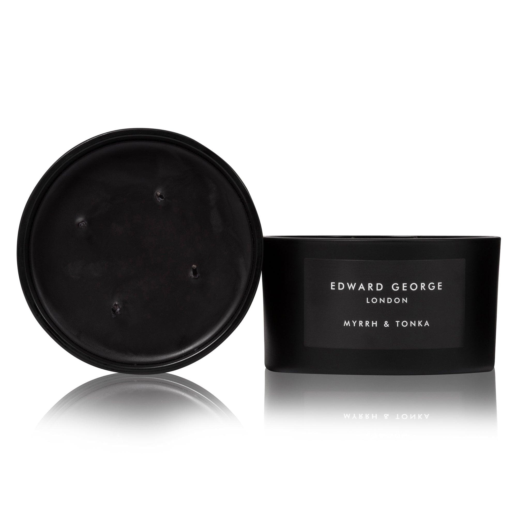 myrrh tonka candles home fragrance decor room edward george london luxury gift ritual scent set lid black wax best scented candle women men large