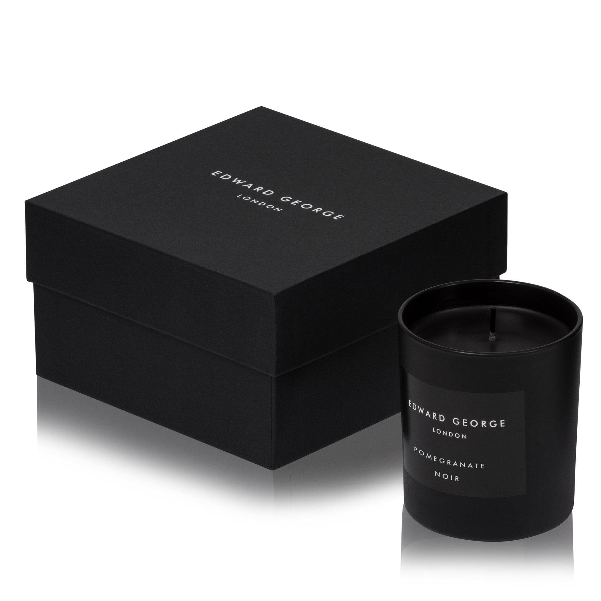 pomegranate noir candles home fragrance decor room living room edward george london luxury gift ritual scent set lid zinc alloy black wax best black scented candle women men small